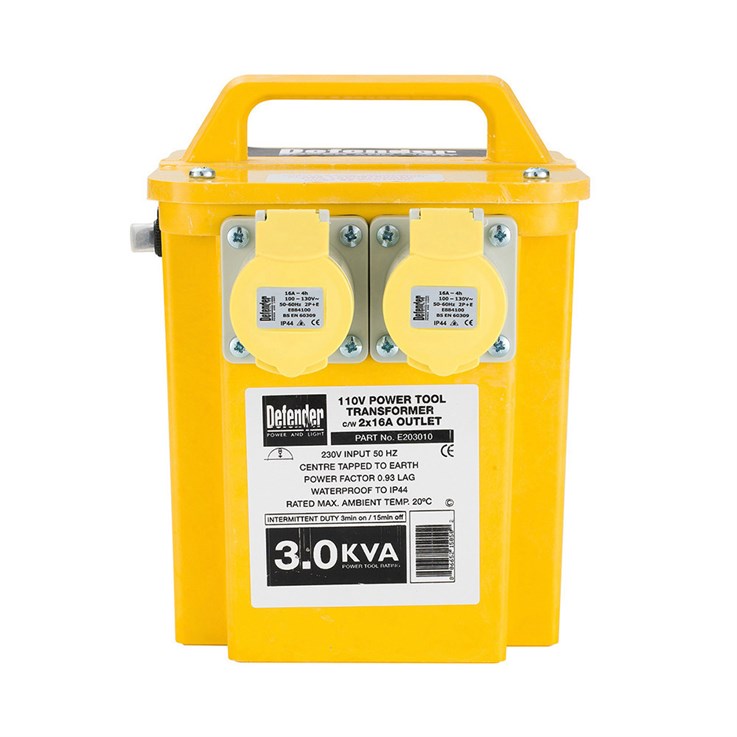 Defender E203010 110V 3KVA Transformer